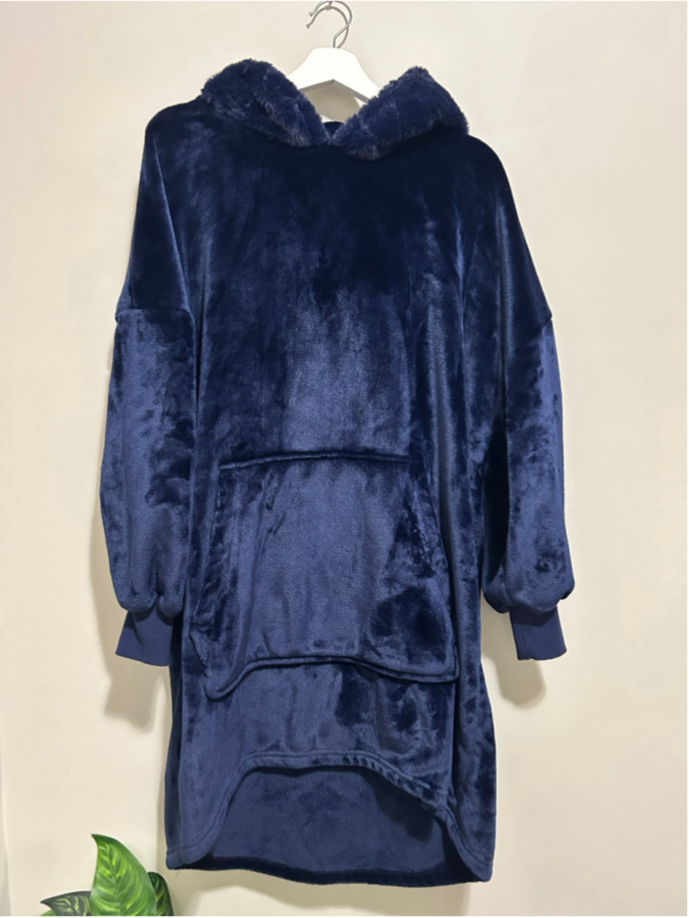Women's Matalan Blue Oversized Hoodie Sweatshirt Cozy Size S